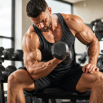 Best Testosterone Boosters for Men Over 40: Doctor-Reviewed Supplements That Actually Work in 2026 Muscular man doing dumbbell curl in gym â testosterone booster